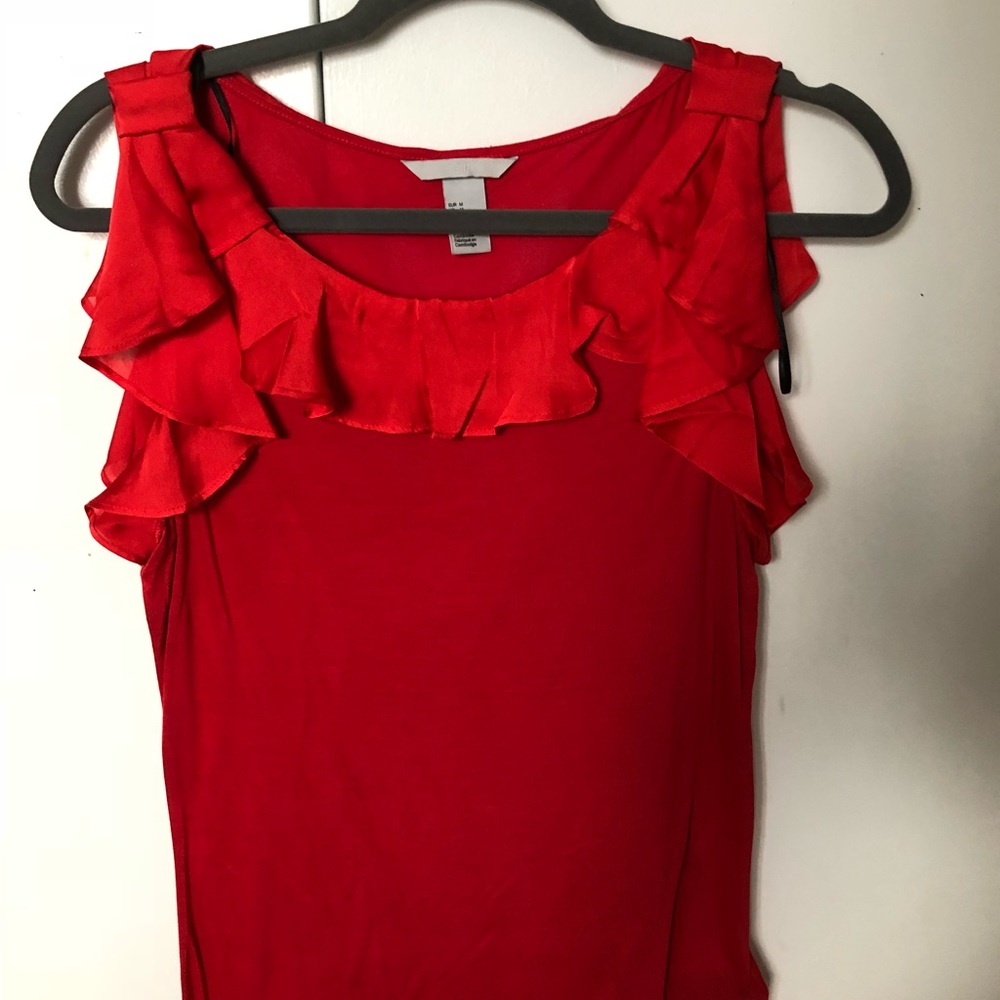 Striking Red Blouse